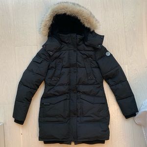 NOIZE Black Parka w/Removable Faux Fur Hood (Medium)